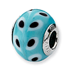 Sterling Silver Turquoise Italian Murano Bead