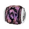 Sterling Silver Reflections Purple Dichroic Glass Bead
