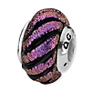Sterling Silver Reflections Purple Swirl Dichroic Glass Bead