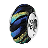 Sterling Silver Reflections Rainbow Swirl Dichroic Glass Bead