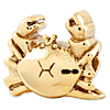 Sterling Silver Gold-plated Reflections Crab Bead