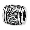 Sterling Silver Reflections Abstract Floral Bead