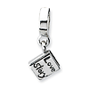 Sterling Silver Reflections Love Story Book Dangle Bead