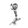 Sterling Silver Reflections Cheerleader Dangle Bead