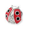 Sterling Silver Reflections Enameled Ladybug Bead