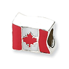 Sterling Silver Reflections Canada Flag Bead