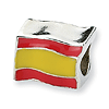 Sterling Silver Reflections Spain Flag Bead