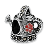 Sterling Silve Enameled Marcasite Watering Can Bead