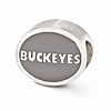 Sterling Silver Enameled Ohio State University Buckeyes Bead