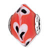 Sterling Silver Reflections Red with Dots Italian Murano Glass Bead