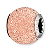 Sterling Silver Reflections Rose Gold-plated Laser Cut Bead