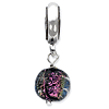 Sterling Silver Purple Dichroic Glass Dangle Reflections Bead