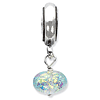 Sterling Silver Reflections Yellow Dichroic Glass Dangle Bead