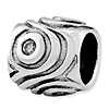 Sterling Silver Reflections Wavy 4-Stone CZ Bead