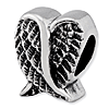 Sterling Silver Reflections Heart Shaped Wings Bead