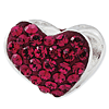 Sterling Silver Reflections Red Swarovski Elements Heart Bead