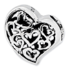 Sterling Silver Reflections Cutout Hearts Bead