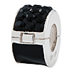 Sterling Silver Reflections Black Swarovski Elements Bead