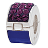 Sterling Silver Reflections Purple Swarovski Crystal Bead