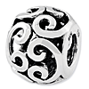 Sterling Silver Reflections Bali Curly Vine Design Bead
