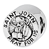 Sterling Silver Reflections Saint John Pray For Us Bead