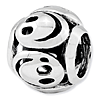 Sterling Silver Reflections Smiley Faces Bead