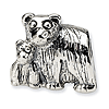 Sterling Silver Reflections Mama & Baby Bear Bead