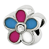 Sterling Silver Reflections Kids Enameled Flower Bead