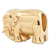 Sterling Silver Gold-plated Reflections Elephant Bead