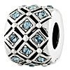 Sterling Silver Reflections December Swarovski Checkerboard Bead