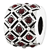 Sterling Silver Reflections January Swarovski Checkerboard Bead