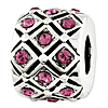 Sterling Silver Reflections October Swarovski Checkerboard Bead