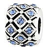 Sterling Silver Reflections September Swarovski Checkerboard Bead
