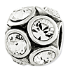 Sterling Silver Reflections April Swarovski Bezel Bead