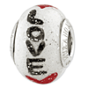Sterling Silver Reflections Love with Hearts Italian Glass Bead