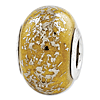 Sterling Silver Reflections Yellow Platinum Foil Ceramic Bead