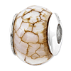 Sterling Silver Reflections Cracked Agate with Shell Stone Bead