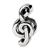 Sterling Silver Reflections Treble Clef Bead