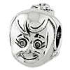 Sterling Silver Reflections Little Girl's Head Bead