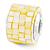 Sterling Silver Reflections Yellow Mother of Pearl Mosaic Bead