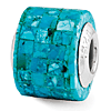 Sterling Silver Reflections Turquoise Mosaic Bead