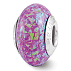 Sterling Silver Reflections Purple Synthetic Opal Mosaic Bead
