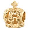 Sterling Silver Gold-plated Reflections Crown Bead
