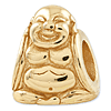 Sterling Silver Gold-plated Reflections Buddha Bead