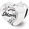 Sterling Silver Reflections Swarovski Mother's Heart Bead