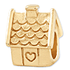 Sterling Silver Gold-plated Reflections House Bead