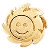 Sterling Silver Gold-plated Reflections Smiling Sun Bead