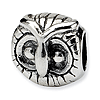 Sterling Silver Reflections Owl Head Bead