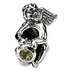 Sterling Silver Reflections August CZ Angel Bead