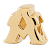 Sterling Silver Gold-plated Reflections Letter A Bead